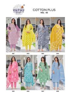 Radhika cotton plus vol 3 wholesale kurti suppliers in Arunachal Pradesh