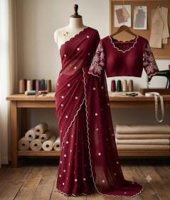 Svara georgette Traditional sarees in goa