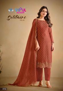 Vipul solitaire vol 3 Cheap dress material wholesale market