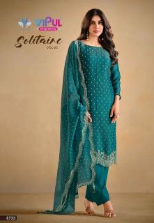 Vipul solitaire vol 3 Cheap dress material wholesale market