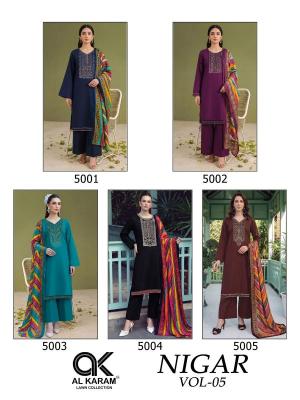 Al karam nigar vol 5 Dress material wholesale dealers in Chhattisgarh