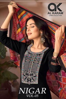 Al karam nigar vol 5 Dress material wholesale dealers in Chhattisgarh