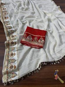Astitva white elephant Wholesale saree suppliers in Andhra Pradesh