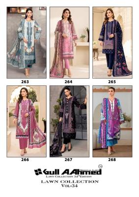 Gull aahmed lawn vol 34 Wholesale salwar suits in Uttar Pradesh