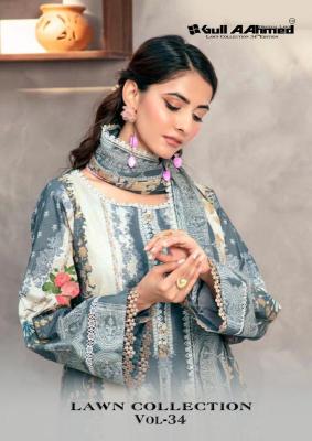 Gull aahmed lawn vol 34 Wholesale salwar suits in Uttar Pradesh