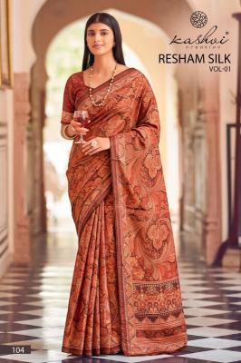 Kashvi resham silk silk vol 1 Wholesale saree suppliers