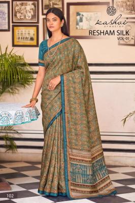 Kashvi resham silk silk vol 1 Wholesale saree suppliers