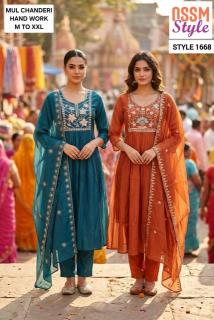 Ossm style 1668 Latest kurti designs for wholesale