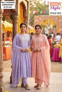 Ossm style 1672 Traditional kurtis at wholesale prices