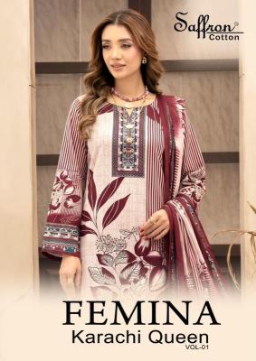 Saffron femina karachi queen vol 1 Fashion dress materials