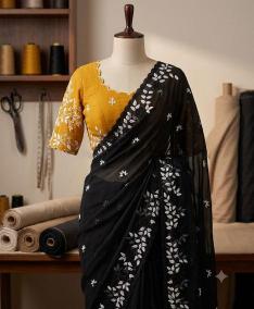 Svara pure georgette Wholesale saree suppliers in Uttar Pradesh