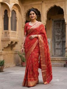 Vastrangan bandhani  Bulk saree suppliers in Gujarat