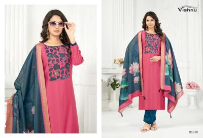 Vishnu kajal Silk dress material