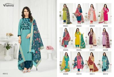 Vishnu kajal Silk dress material
