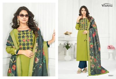 Vishnu kajal Silk dress material