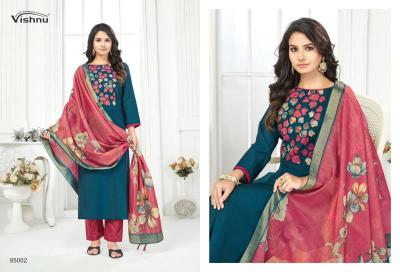 Vishnu kajal Silk dress material