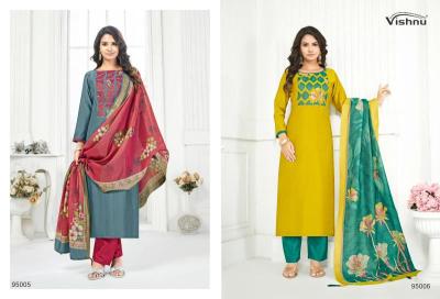 Vishnu kajal Silk dress material