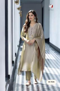Anju fabrics HU 75091 lucknowi kurti wholesale market in mumbai