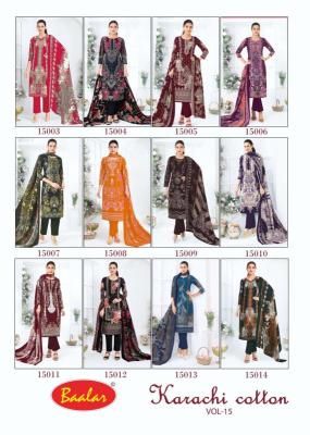 Baalar karachi vol 15 wholesale dress material market in gujarat