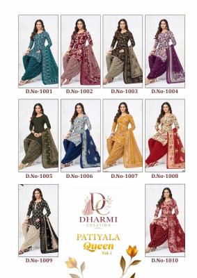  Dharmi patiyala queen vol 1 wholesale dress materials in mumbai with price