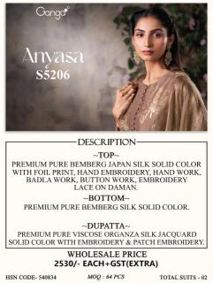 Ganga anyasa 5206 wholesale dress material market in chennai