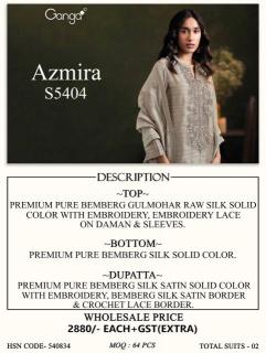 Ganga azmira 5404  cotton dress material wholesale market in mumbai