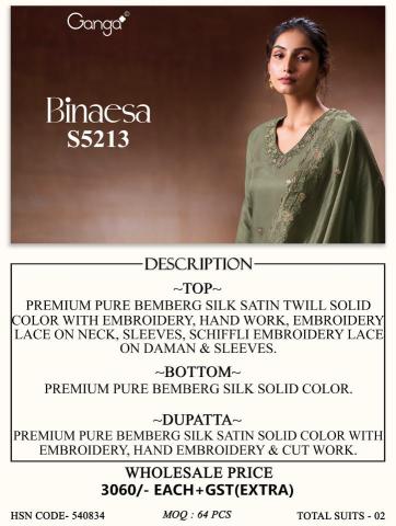 Ganga binaesa 5213 wholesale dress market in tamilnadu