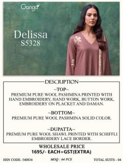 Ganga delissa 5328 wholesale dress material in vadodara