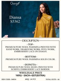 Ganga diansa 5362 dress material wholesale market in jaipur