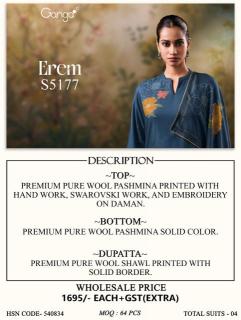 Ganga erem 5177 wholesale dress material market in mumbai with price