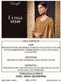 Ganga evnsa 5249 wholesale dress material market in ahmedabad with price