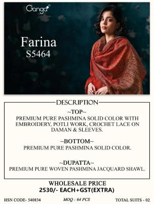 Ganga farina 5464 wholesale dress materials in mumbai with price