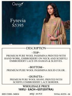 Ganga fyrevia 5395  wholesale dress material market in jaipur