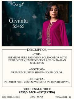 Ganga givanta 5465 jaipur dress material wholesale market online shopping