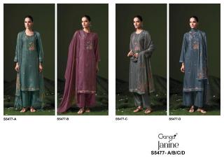 Ganga janine 5477 wholesale dress material shops in kolkata
