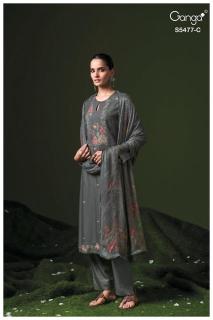 Ganga janine 5477 wholesale dress material shops in kolkata