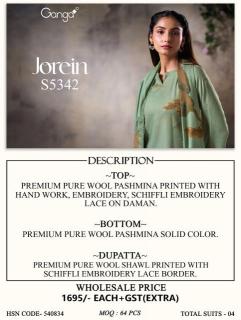 Ganga jorein 5342 wholesale dress material market in chennai