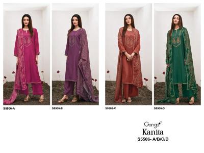 Ganga kanita 5506 best wholesale dress material market in mumbai