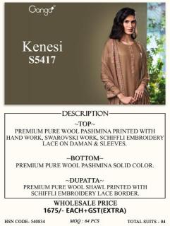 Ganga kenesi 5417 wholesale dress material market in mumbai with price