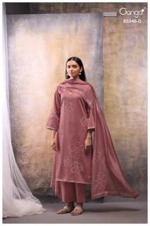 Ganga sandrine 5348 wholesale dress material market in mumbai