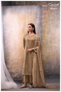 Ganga sandrine 5348 wholesale dress material market in mumbai