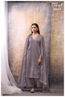 Ganga sandrine 5348 wholesale dress material market in mumbai