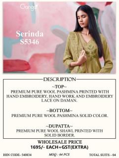 Ganga serinda 5346  wholesale dress materials in mumbai with price