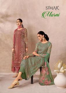 Glossy simar ladies dress material wholesale market in surat with price