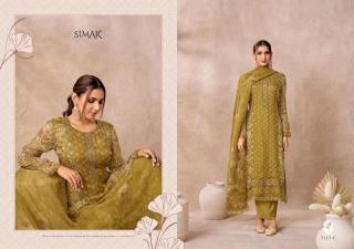 Glossy simar ladies dress material wholesale market in surat with price