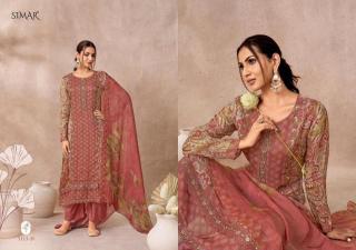 Glossy simar ladies dress material wholesale market in surat with price