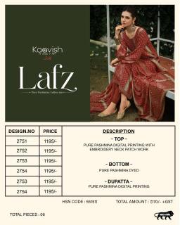 Kaavish lafz wholesale dress material market in ahmedabad with price