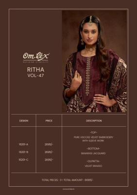 Omtex ritha vol 47 dress material wholesale market in jaipur