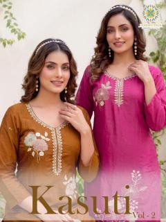 Passion tree kasuti vol-2 kurti wholesale gujarat