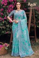 Ruchi saffron chiffon 272 wholesale saree market in calcutta
